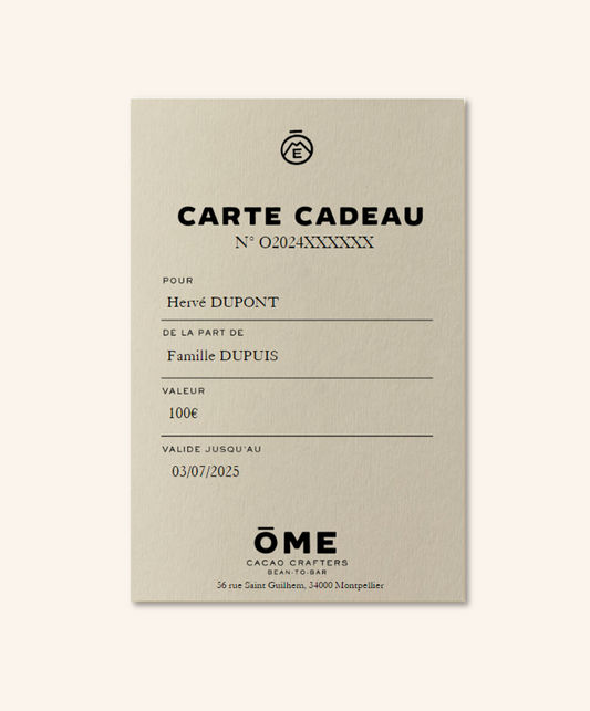 Carte-Cadeau Ōme