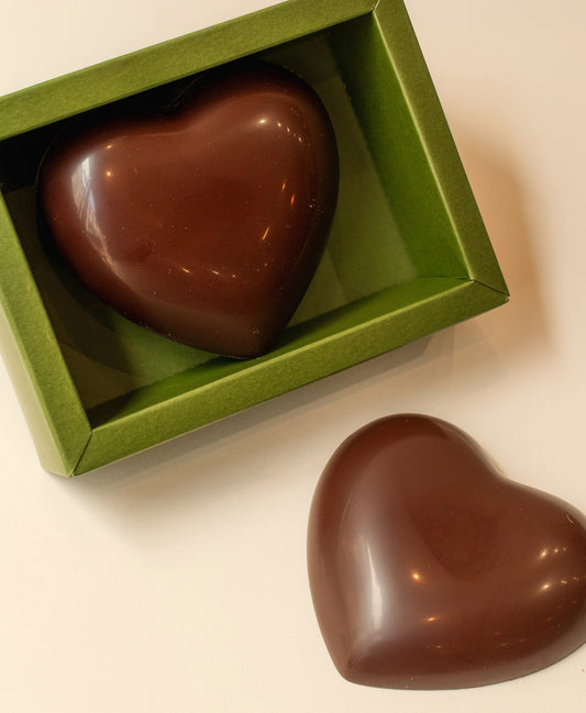 Coeur chocolat noir garni
