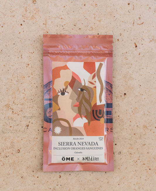 Tablette Le Baiser Acidulé - Sierra Nevada 76% Inclusion Oranges Sanguines