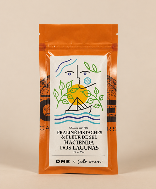 Praliné Pistaches & Fleur de Sel - Hacienda Dos Lagunas, Noir 76%
